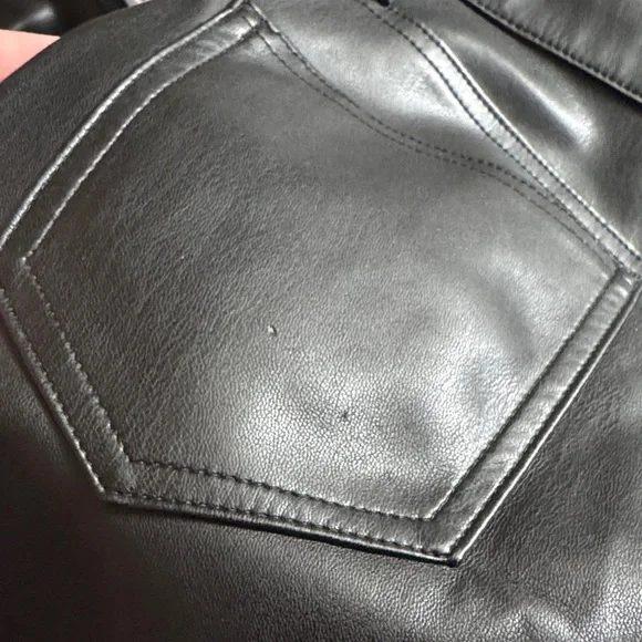 PISTOLA Black faux Leather pants Size 24 - Picture 11 of 11